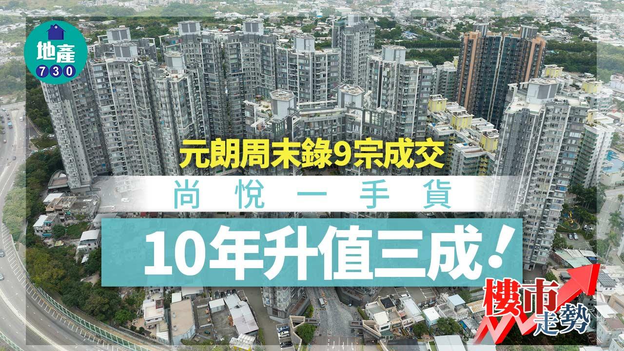 樓市走勢｜元朗周末錄9宗成交 尚悅一手貨10年升值三成