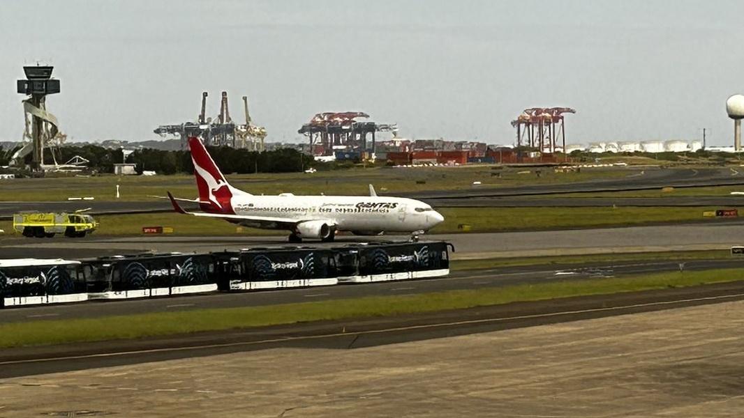澳洲航空載逾百人客機一度發出求救，急降悉尼。(Twitter)