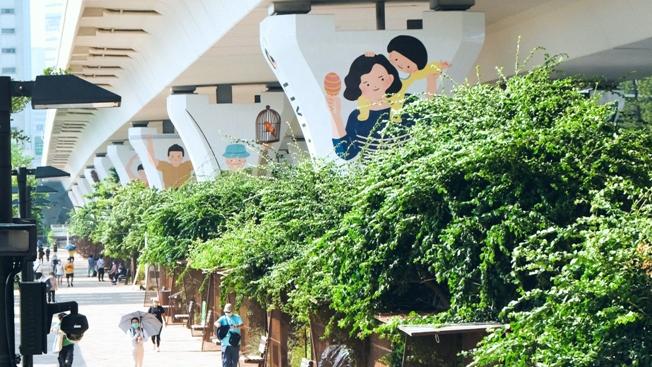 九龍東觀塘海濱橋墩巨型壁畫