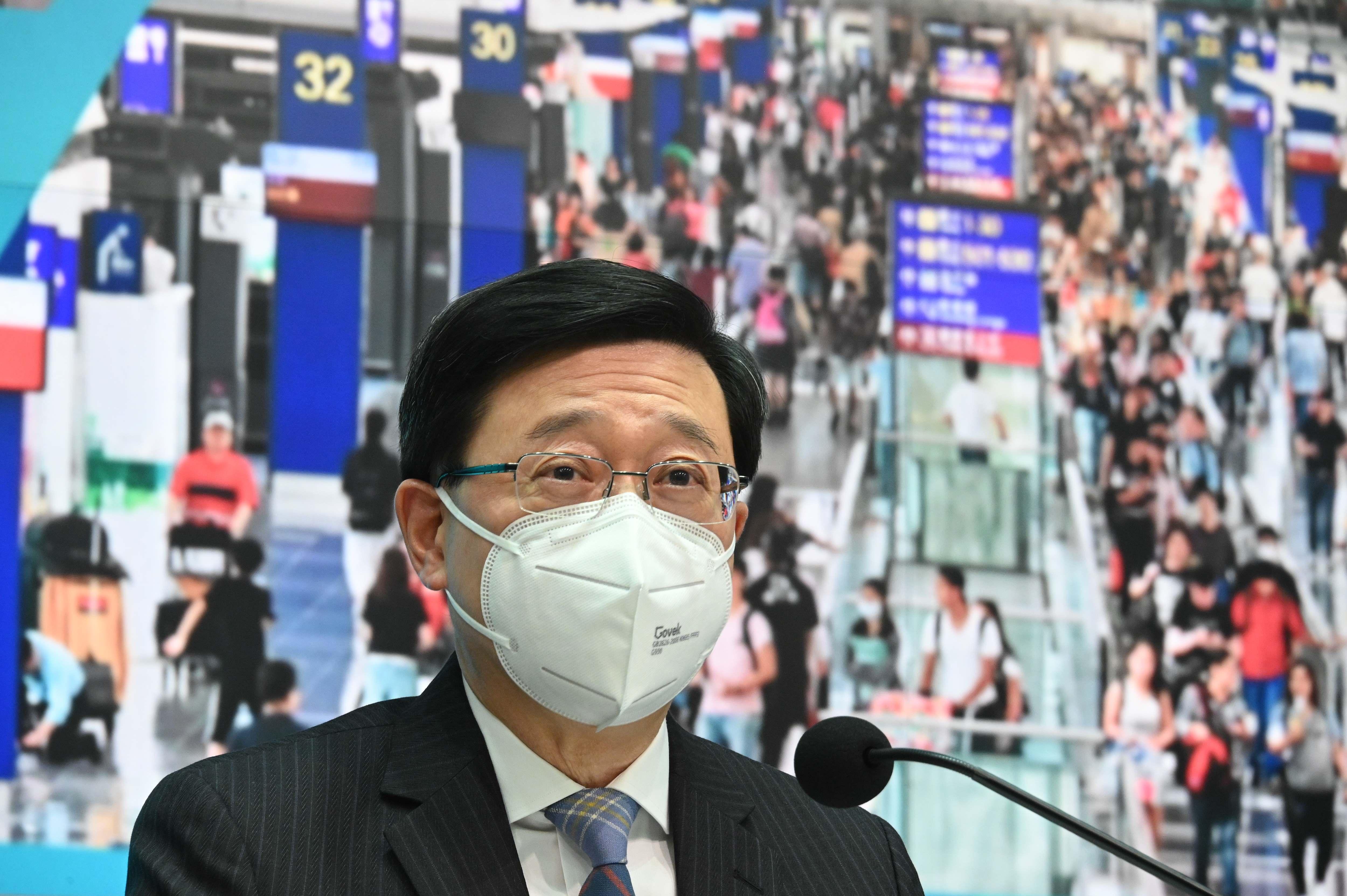 政總 政府交代通關安排 李家超 陳國基 鄧炳強 盧寵茂 黃志光 林世雄