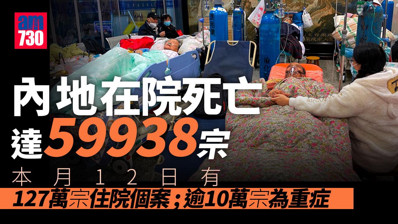 疫情｜官方通報在院死亡59938宗 胡錫進：準確統計難 已屬客觀的努力