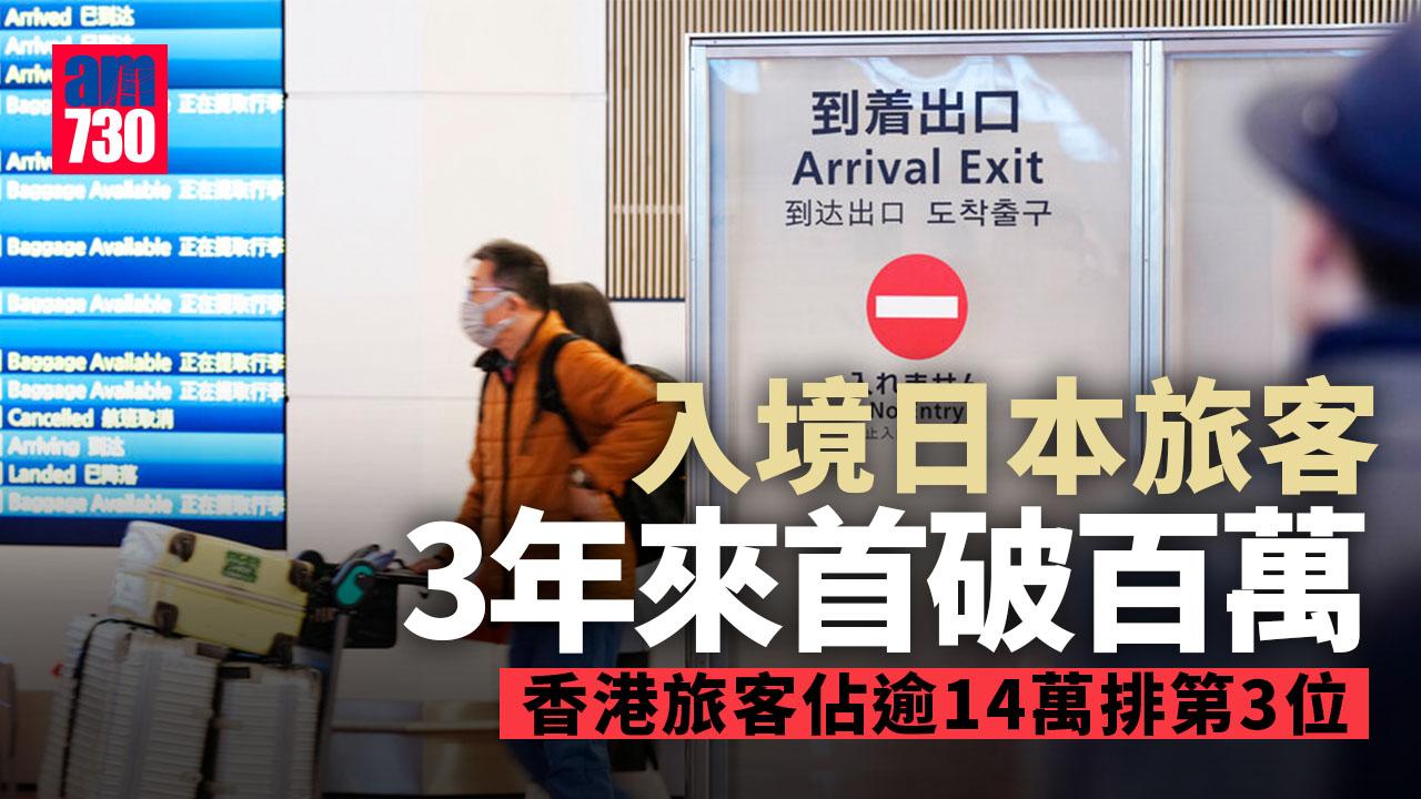 去年12月日本旅客重上100萬　香港佔逾14萬