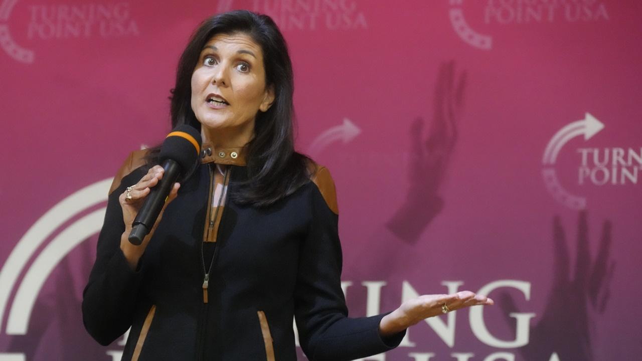 黑利宣布競逐共和黨美國總統提名。(AP)