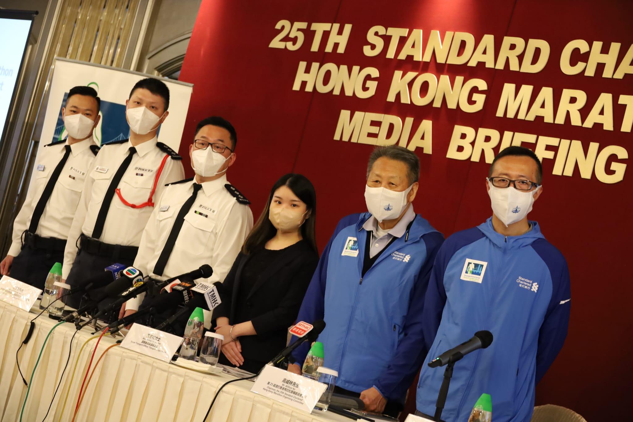 渣打馬拉松將於周日舉行，全港多處封路。(鍾式明攝)