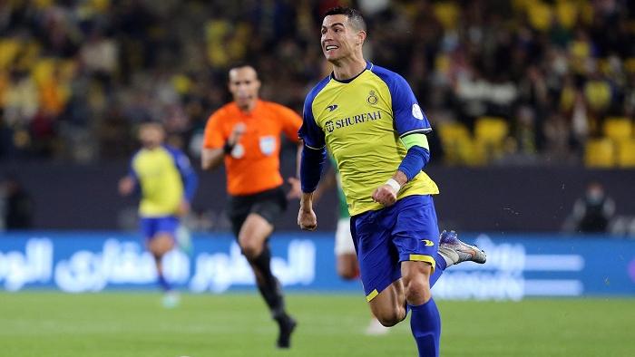 C朗在沙特聯賽取得4球，令他在球會賽事累積503球。(路透社)