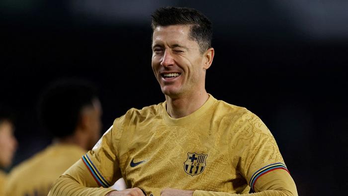 利雲杜夫斯基射入今季第14個西甲入球。(路透社)