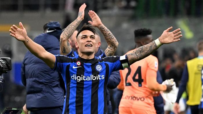 拿達路馬天尼斯為國米攻入致勝入球。(路透社)