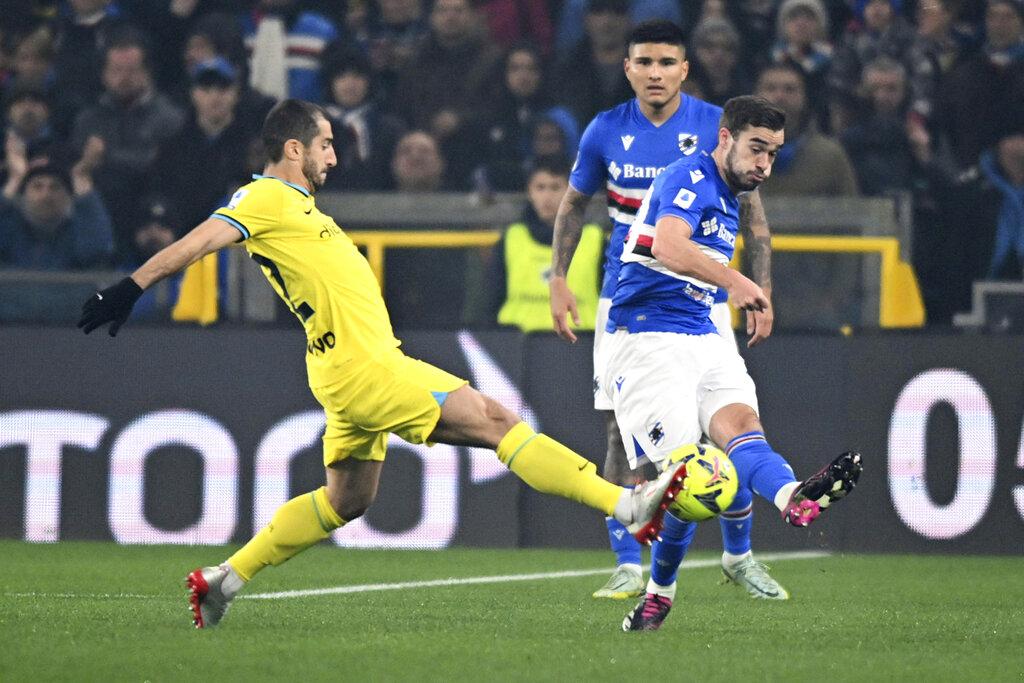 意甲｜國際米蘭狂轟25腳無功而還   0:0賽和森多利亞   落後榜首拿玻里15分 (美聯社)