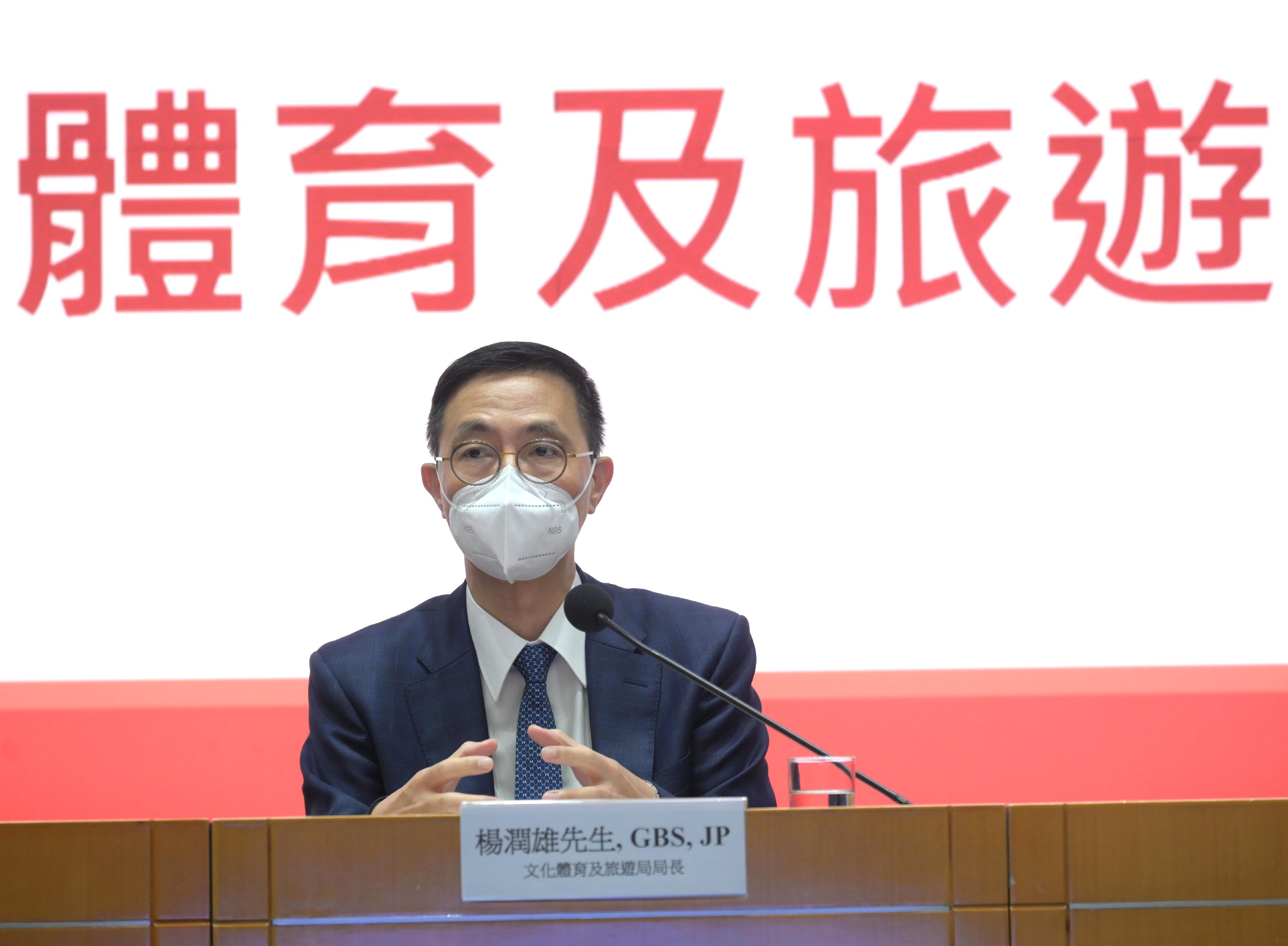 文化體育及旅遊局局長楊潤雄指，若有電影違國安法，不會撥款且會嚴肅處理。(資料圖片)