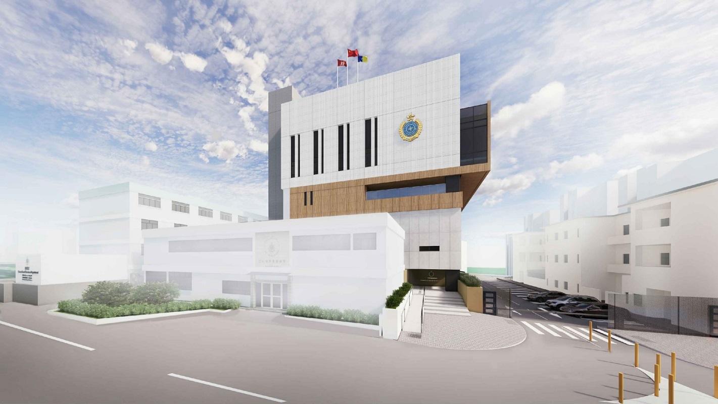 重建後的香港懲教學院多用途綜合大樓構思透視圖。(立法會文件截圖)