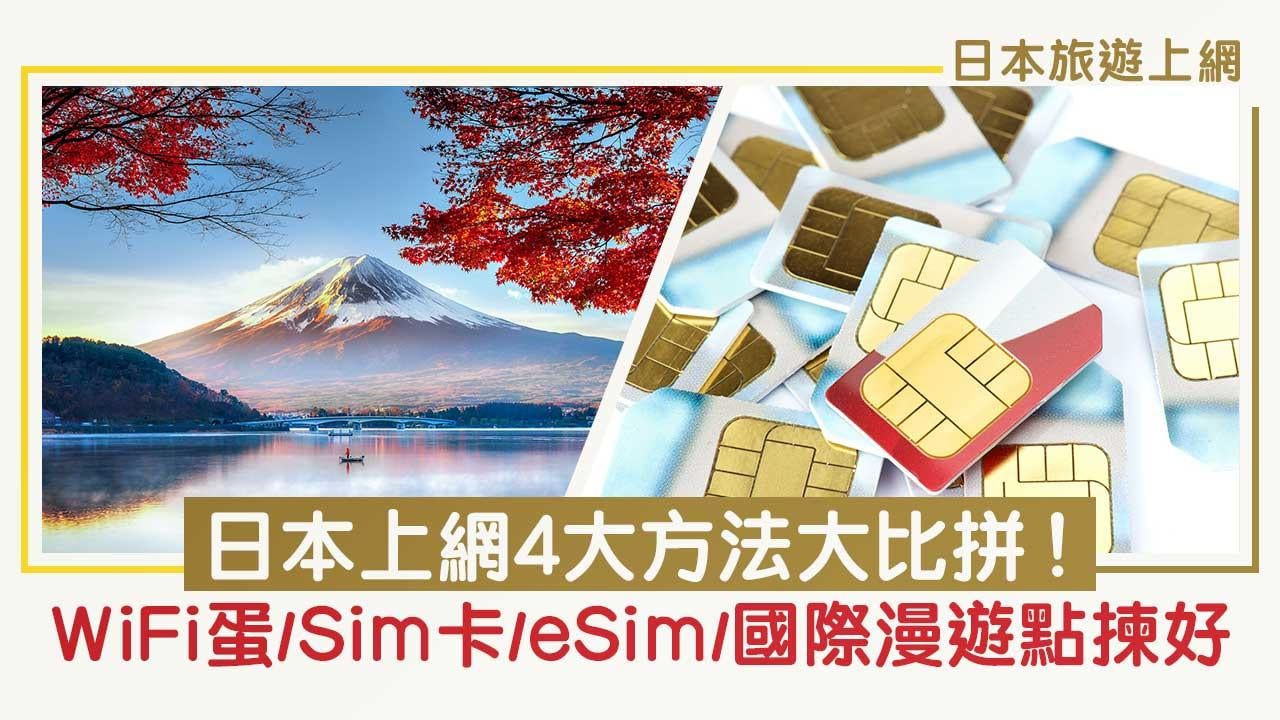 日本旅遊上網4大方法大比拼！WiFi蛋/Sim卡/eSim/國際漫遊推薦（內附網購優惠連結）
