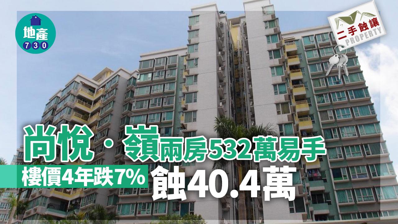 二手蝕讓｜新盤搶客 元朗交投跌四成 仍錄逾百宗 尚悅‧嶺兩房樓價4年跌7%