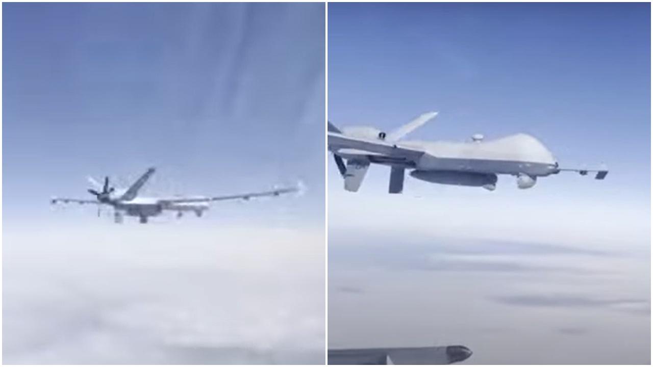 網傳俄機師第一視覺，美無人機近距離掠過俄戰機(有片)