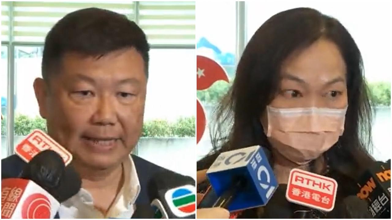 港協代表楊祖賜(左)指，冰協在事件上有很大改善空間；冰協代表關婉儀坦言，覺得無辜。(新聞截圖)