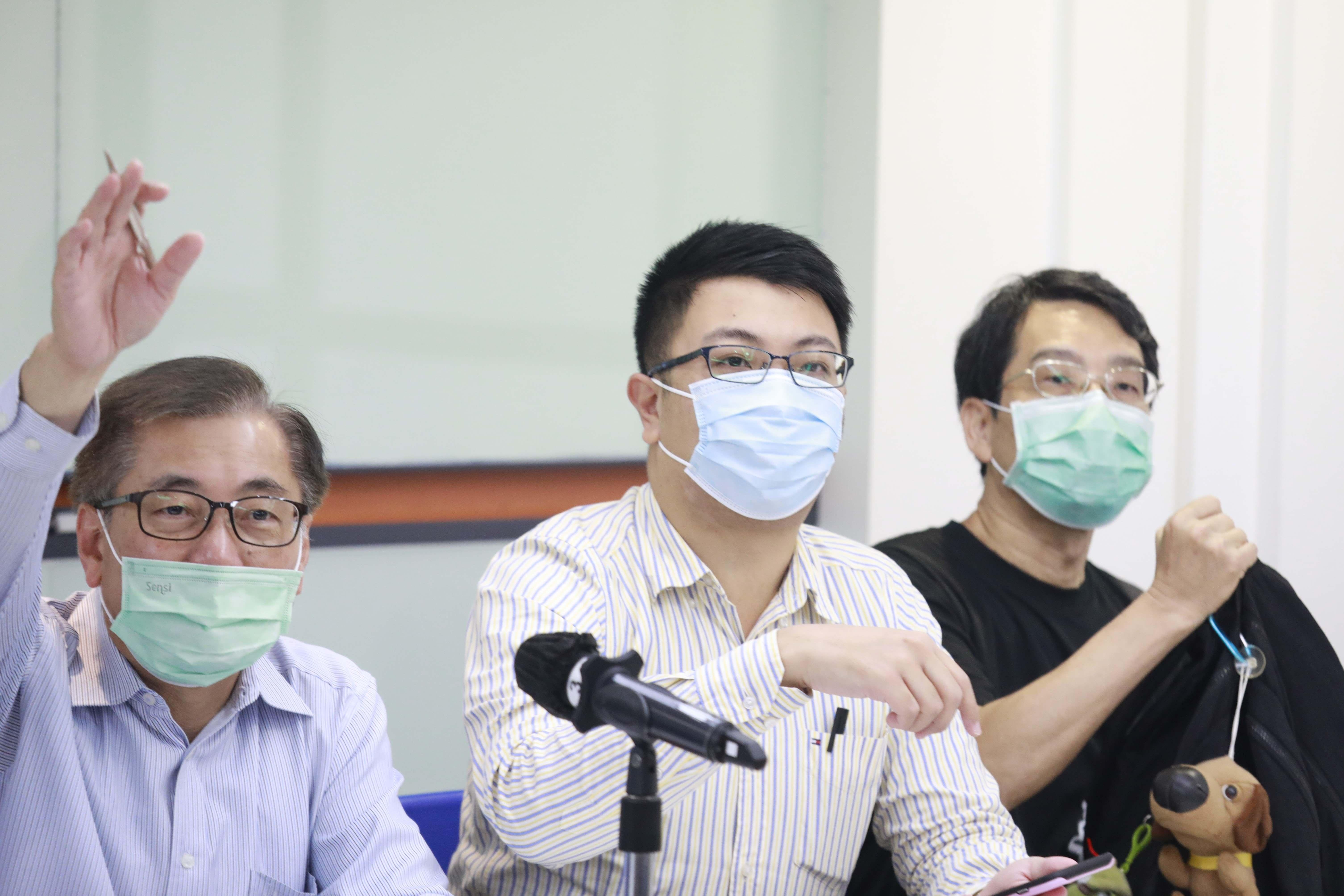 民主派35+記者會 程張迎 鍾錦麟 黃偉賢