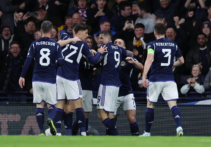 蘇格蘭爆冷擊敗西班牙。(路透社)