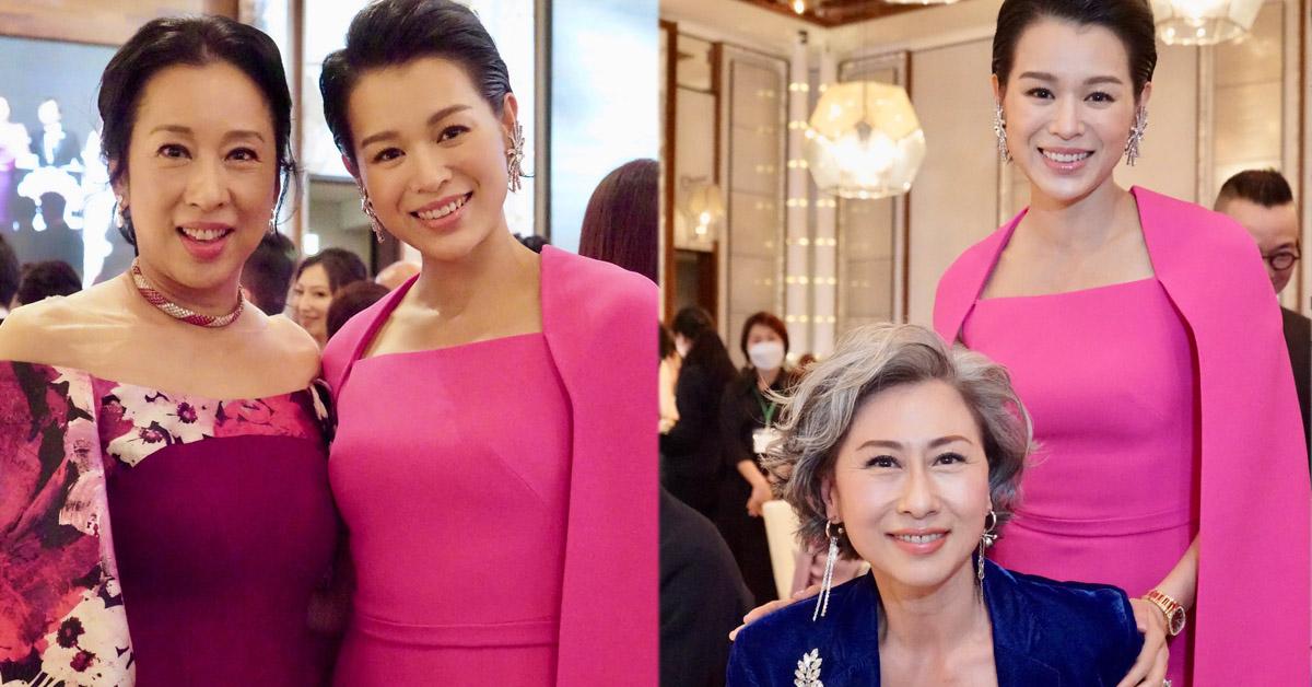 胡杏兒連跑兩場慈善晚會  與朱玲玲葉蒨文集郵超開心