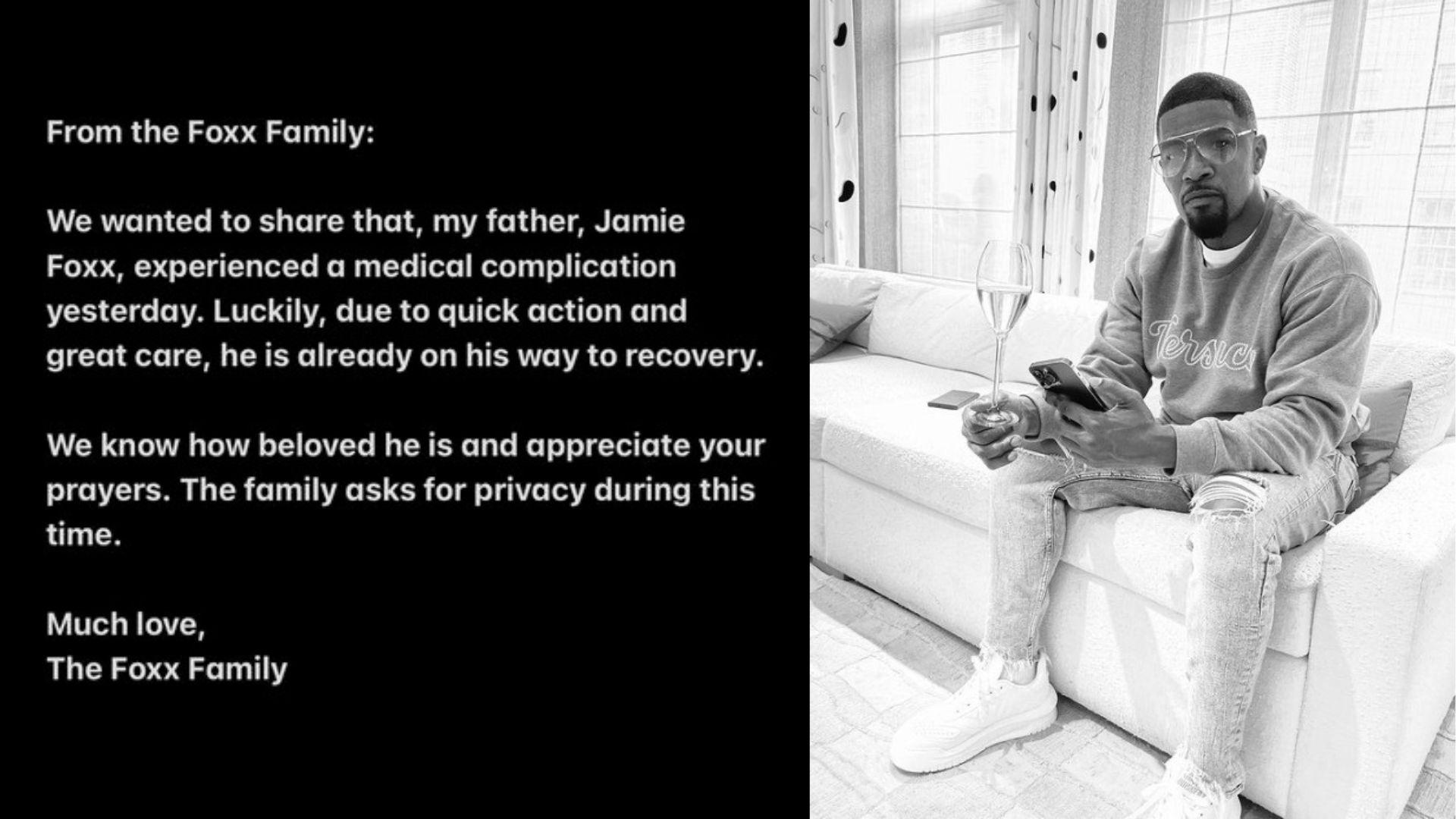 占美霍士傳病危 女兒代父發文交代目前情況