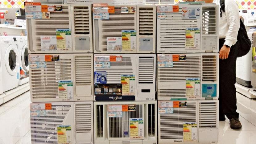 消委會測試，變頻式冷氣較定頻式省電近三成，「樂聲」「樂信」樣本能源效益較聲稱低。(資料圖片)