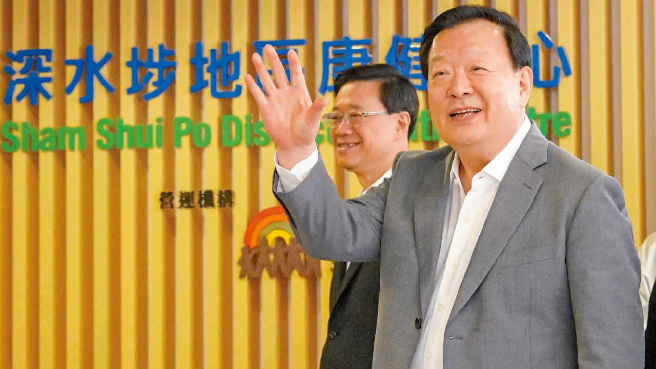 夏寶龍考察行程緊密 飲早茶 訪地區中心與市民交流 終院晤張舉能 中聯辦見各界