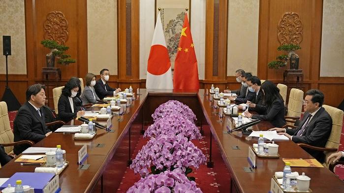 日本外相林芳正早前訪華與外長秦剛會面。(路透社)