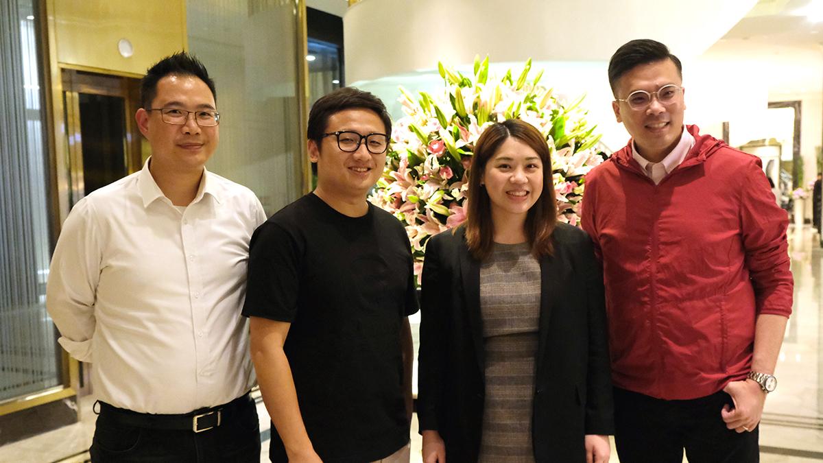 (左起)「A4聯盟」楊永杰、張欣宇、林素蔚和梁文廣感謝內地迅速回應市民期待。(資料圖片／羅庸軒攝)