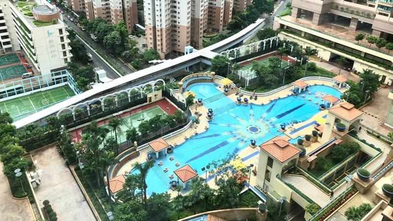 單位望屋苑歐陸庭園及羅馬泳池景，是賣點之一。(代理提供)