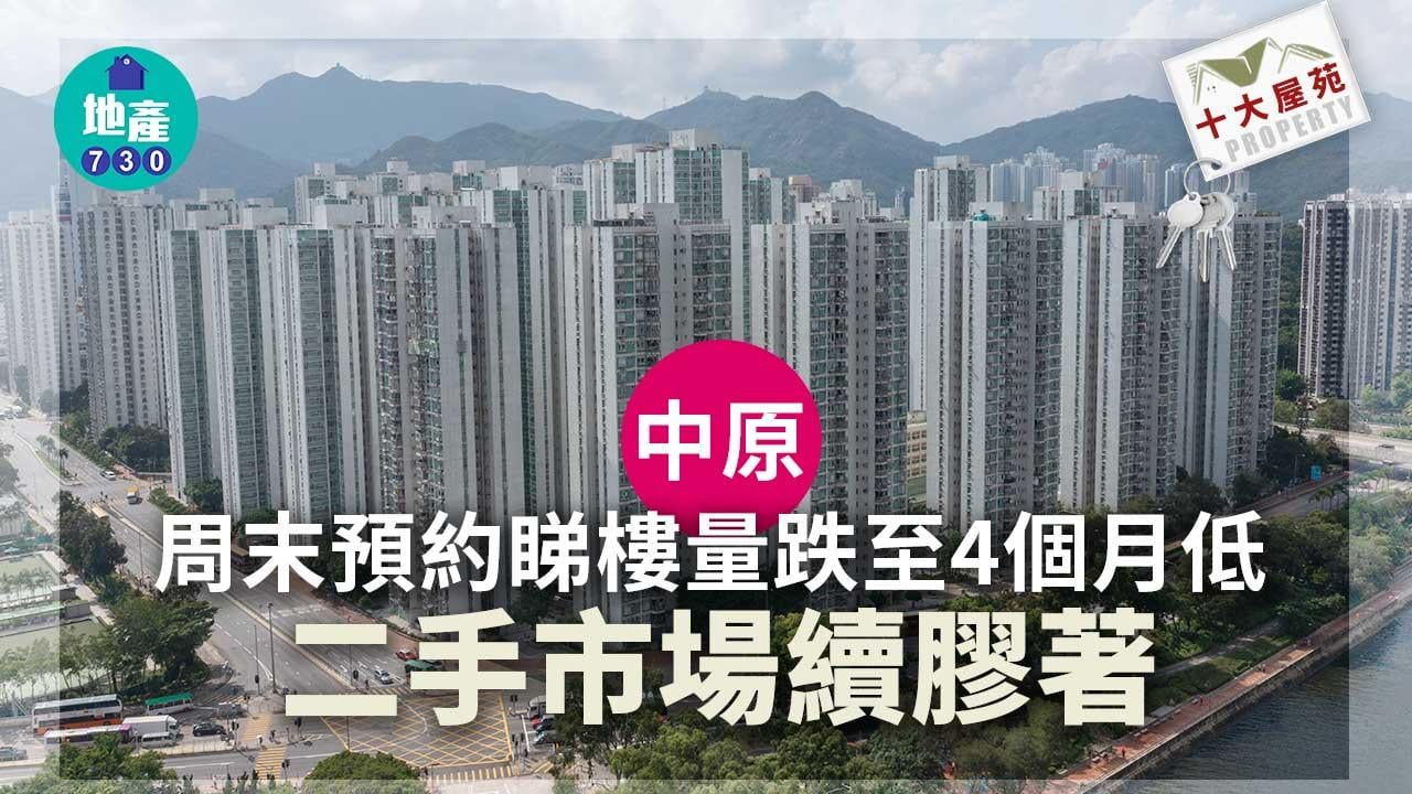 十大屋苑｜中原：周末預約睇樓量跌至4個月低 二手市場續膠著