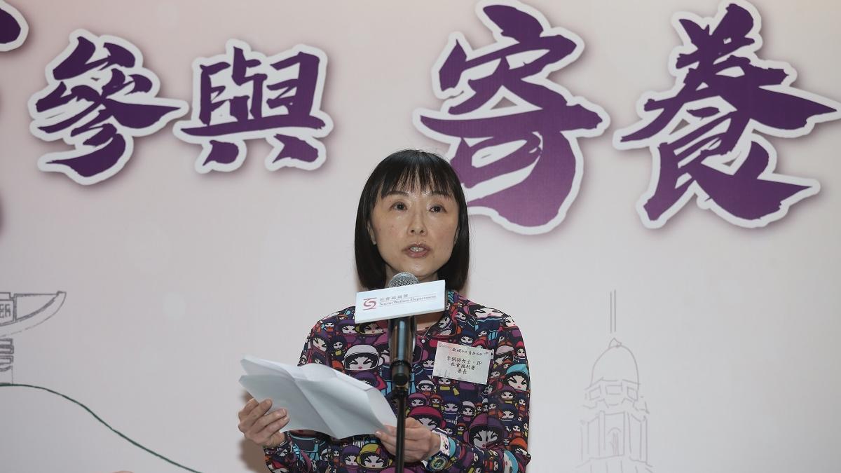 李佩詩呼籲市民成為寄養家長，幫助有需要兒童。(董立華攝)