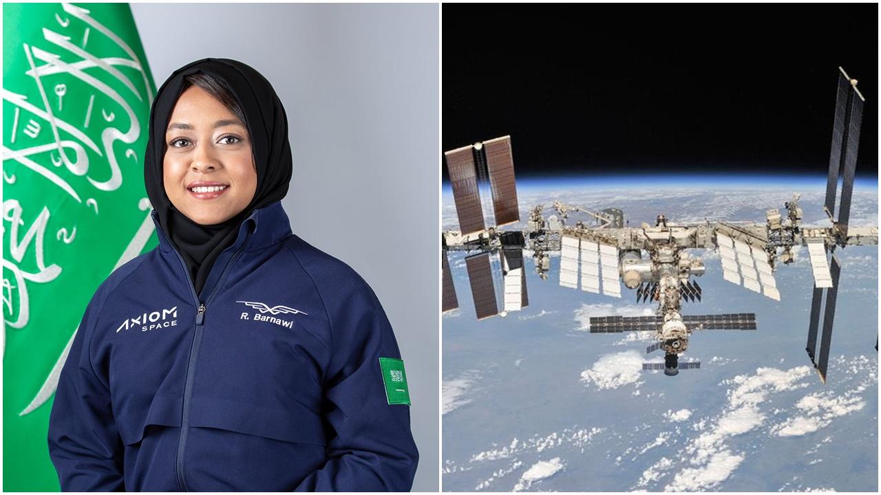 沙特首位女太空人順利升空，將進入國際太空站。(Twitter)