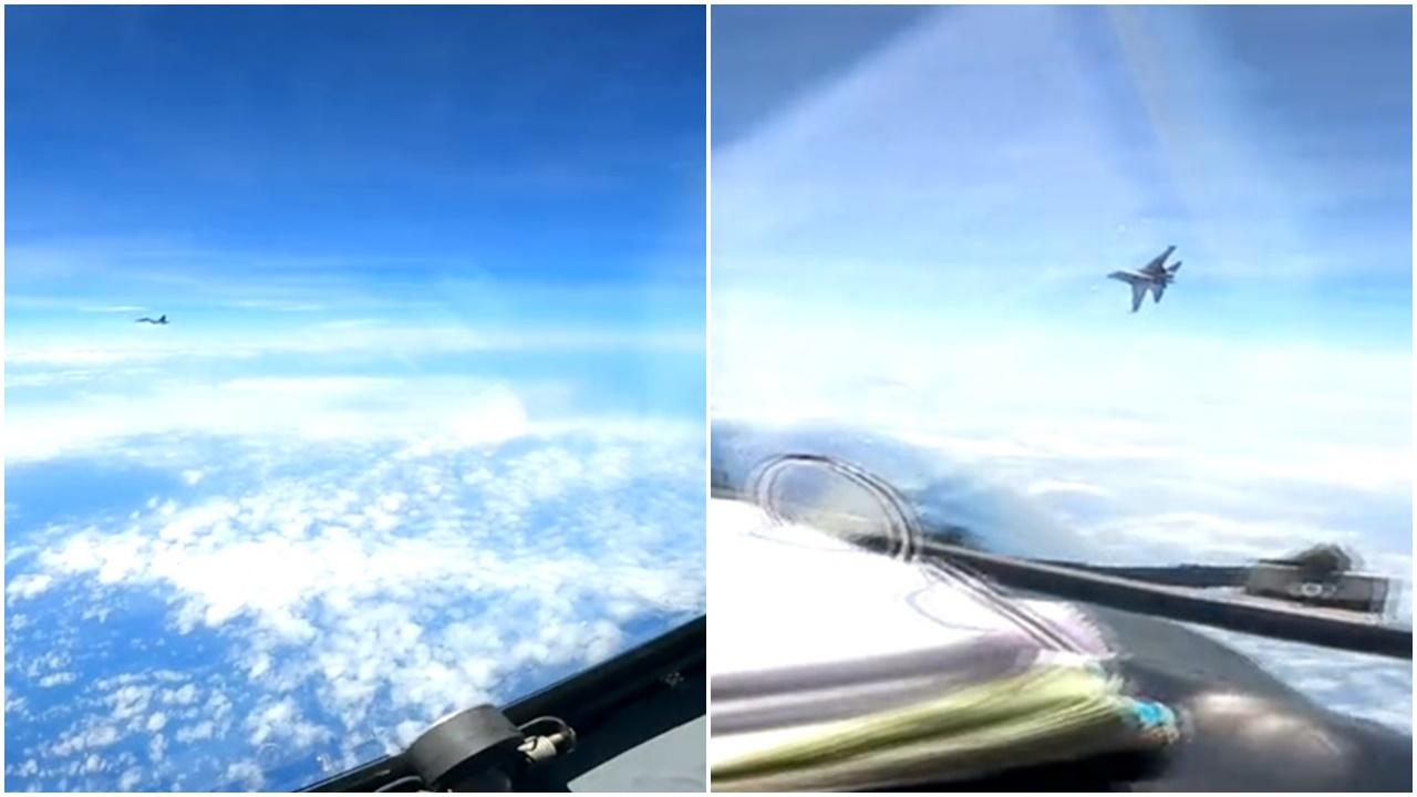 美軍指解放軍戰機於南海逼近美方偵察機，中方：停止歸咎中國。(Twitter)