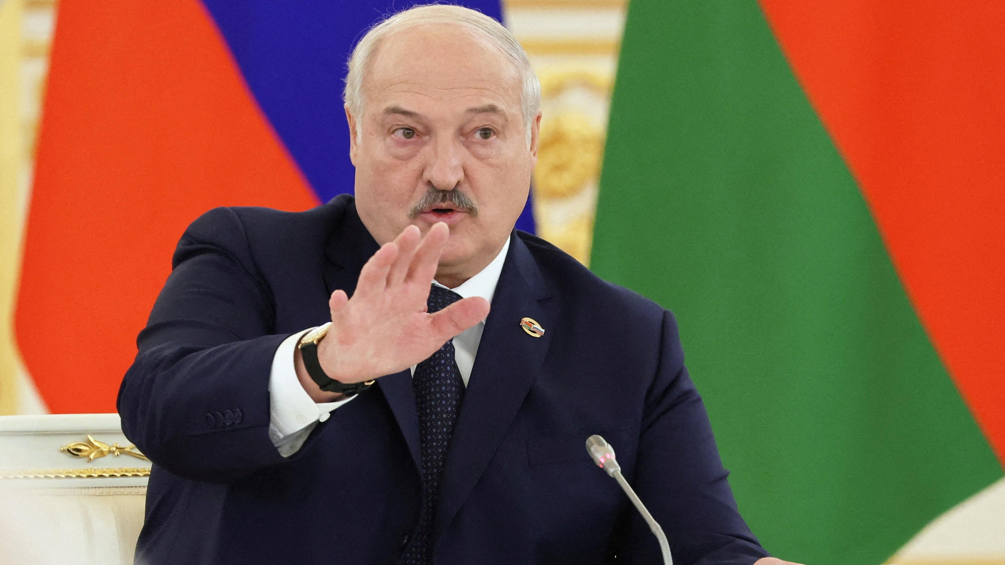 盧卡辛科稱向白俄與俄羅斯同盟提供核武。(路透社)