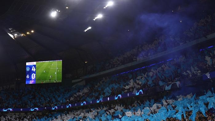 曼城主場4:0擊敗皇馬。(路透社)