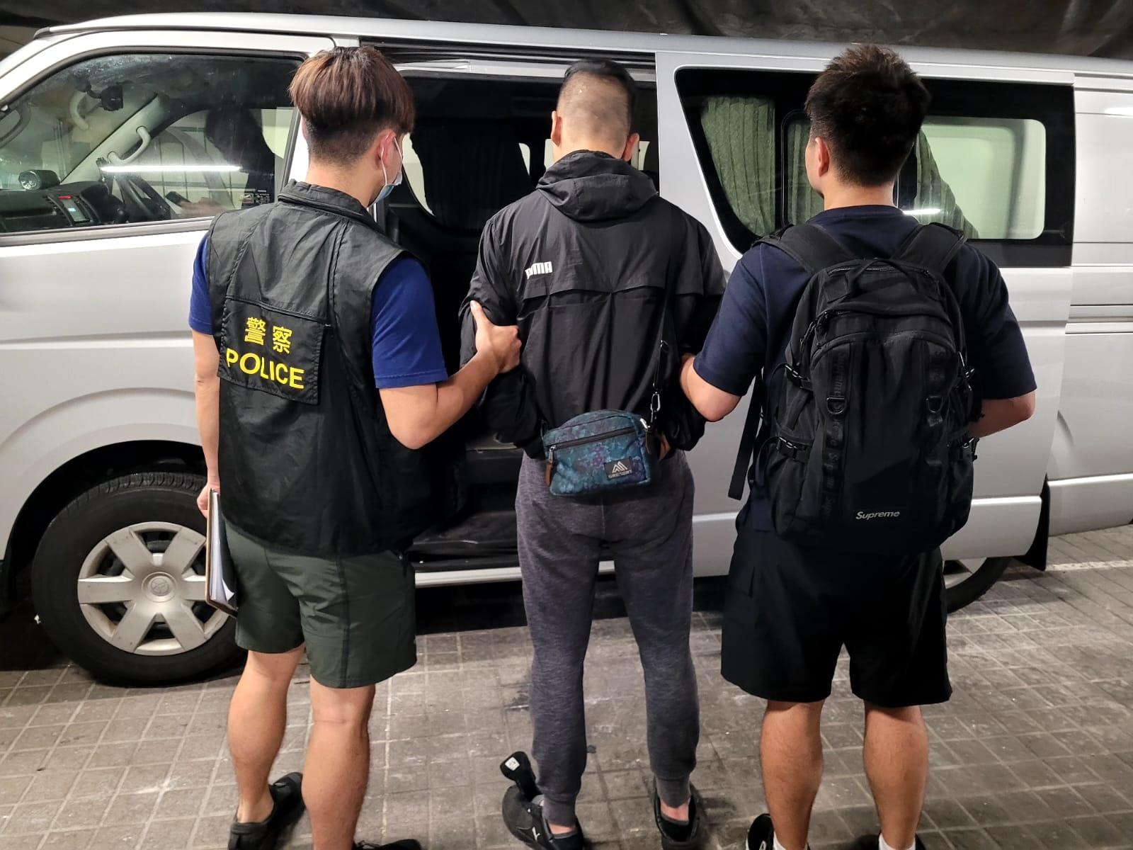 警葵涌區酒店截查26歲可疑男  檢市值3.5萬元可卡因