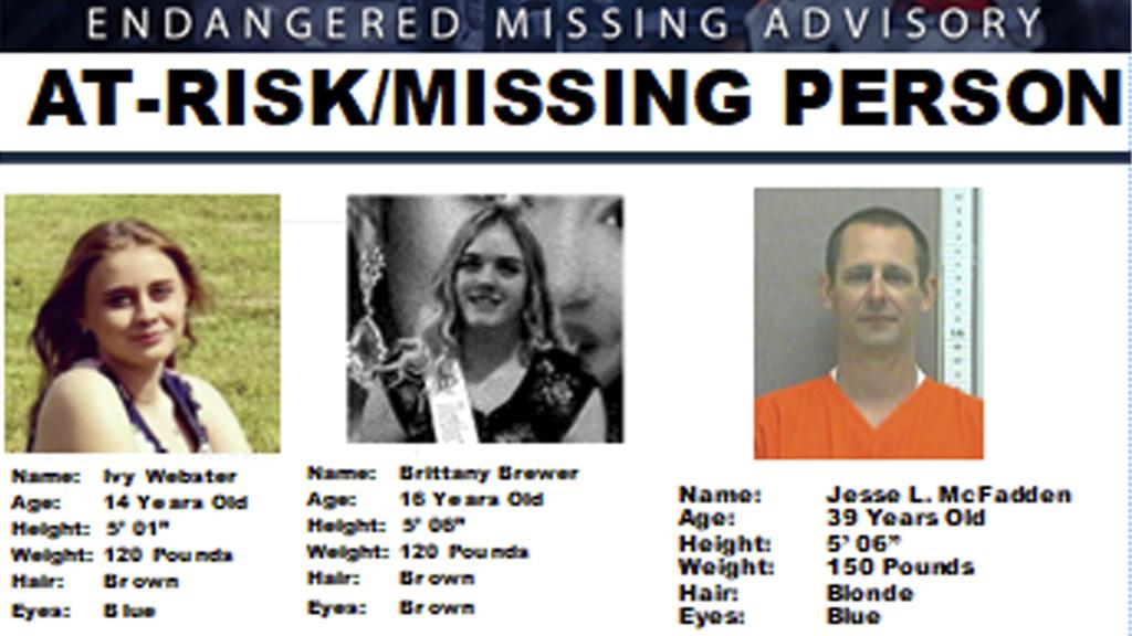 美國警方尋找兩名失蹤少女。(美聯社)