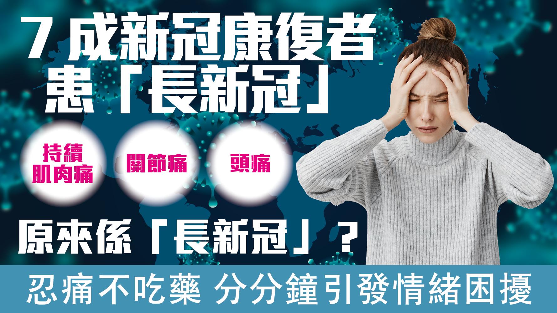 7成新冠康復者患「長新冠」 持續肌肉痛、關節痛、頭痛　原來係「長新冠」？ 忍痛不吃藥 分分鐘引發情緒困擾