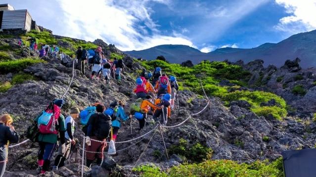 富士山登山客。(資料圖片)