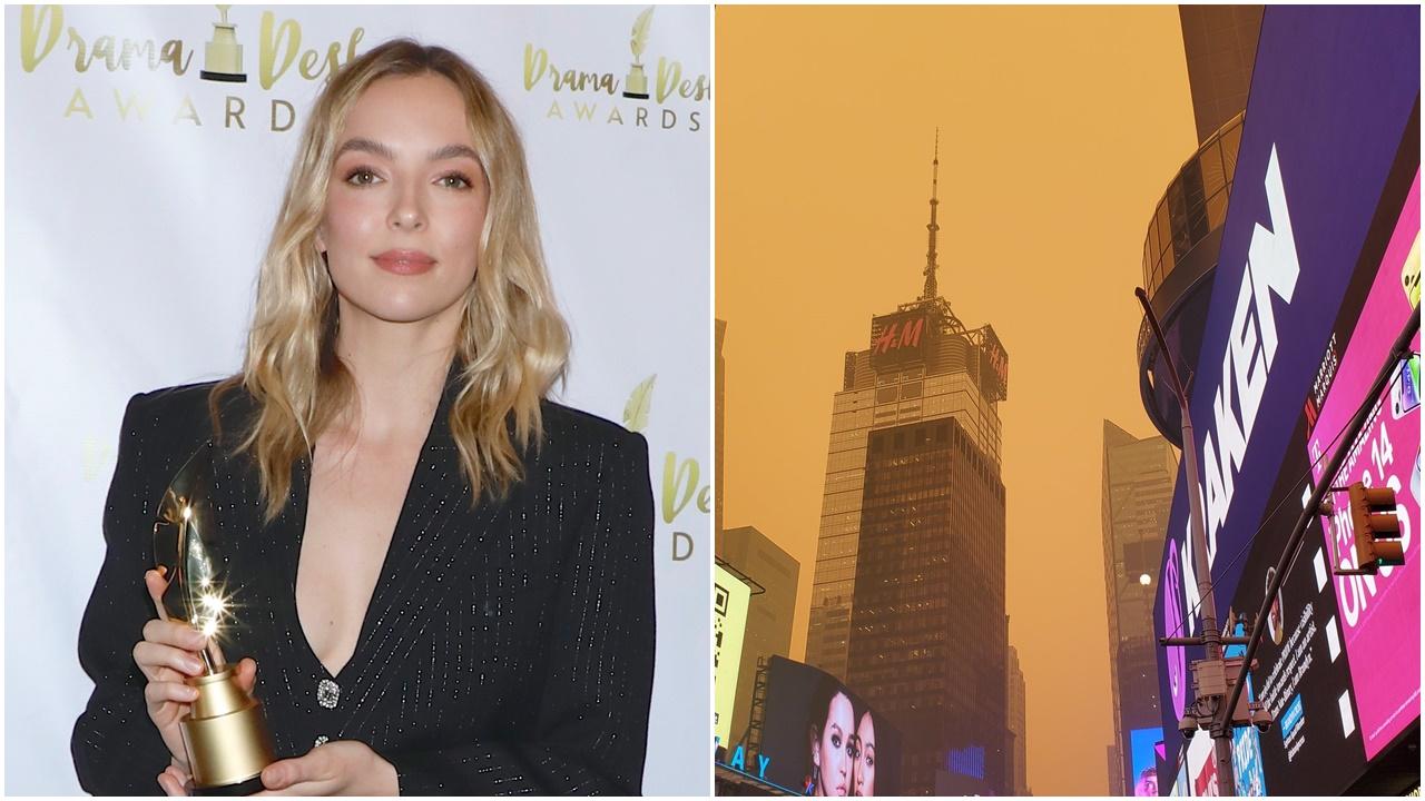 受加拿大山火影響，Jodie Comer百老匯上台僅10分鐘，因呼吸困難退場。(Twitter)