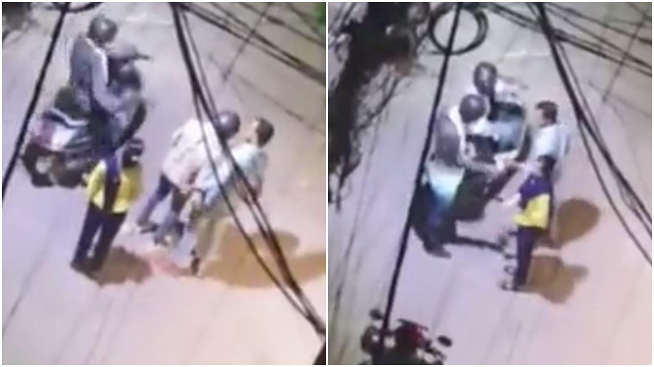 情侶遭攔途截劫但2蚊都無，持槍匪竟騎呢送錢。(Twitter)