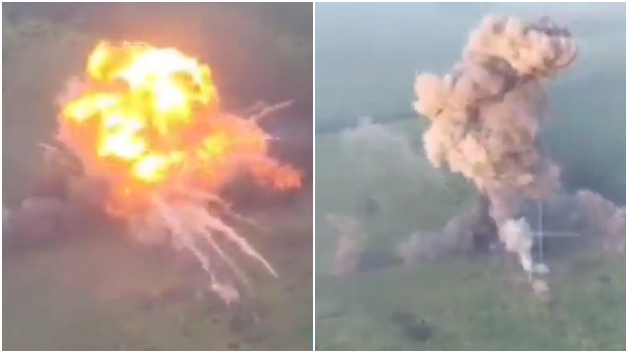 俄軍出動遙控自殺式坦克，6噸炸藥以逼使烏軍暫停反攻。(Twitter)