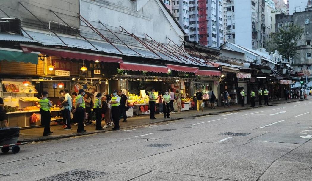 油麻地果欄一帶跨部門打擊阻街　發6張牛肉乾及傳票