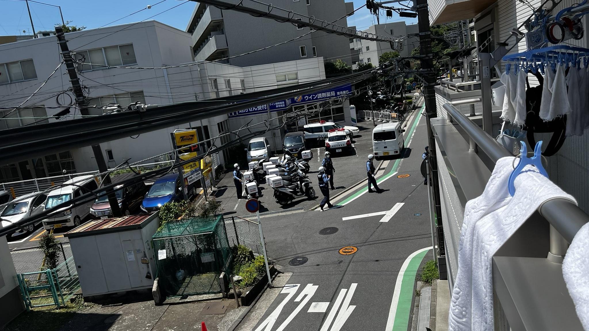 橫濱鶴見區今早發生兇殺案。(Twitter圖片)