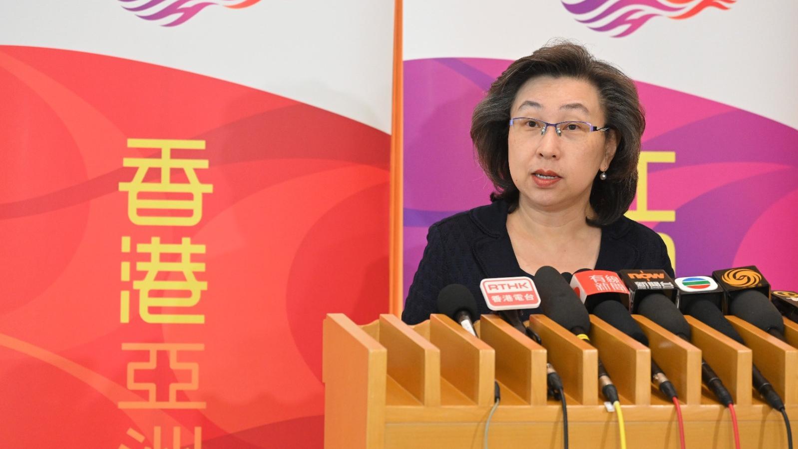 政府公布楊何蓓茵將帶領20多名常秘及首長前往北京及浙江。(資料圖片)