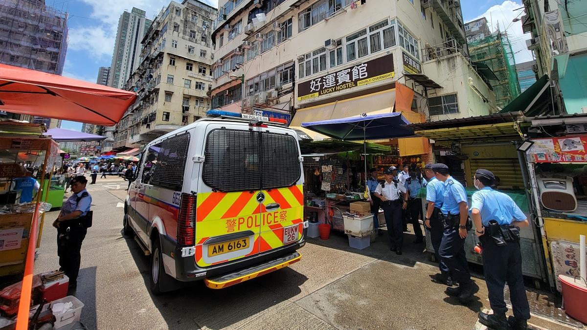 深水埗桂林街今日發生一宗倫常慘案。(林俊源攝)