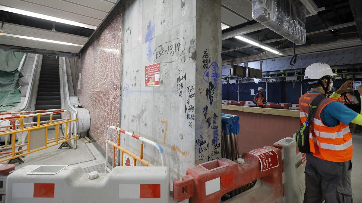 沙中綫紅磡站月台興建期間被揭多宗醜聞。(資料圖片／林俊源攝)