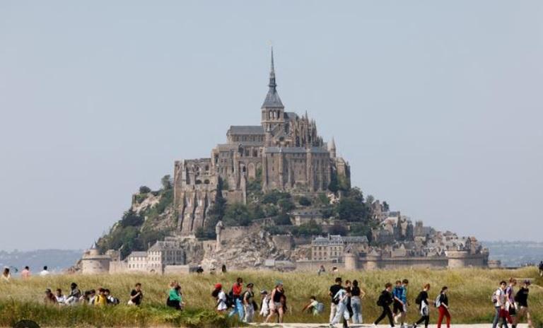 法國聖米歇爾山。(資料圖片)