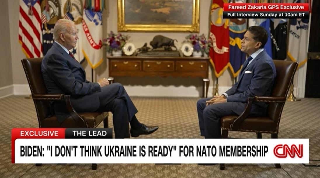 拜登接受CNN專訪。(互聯網)