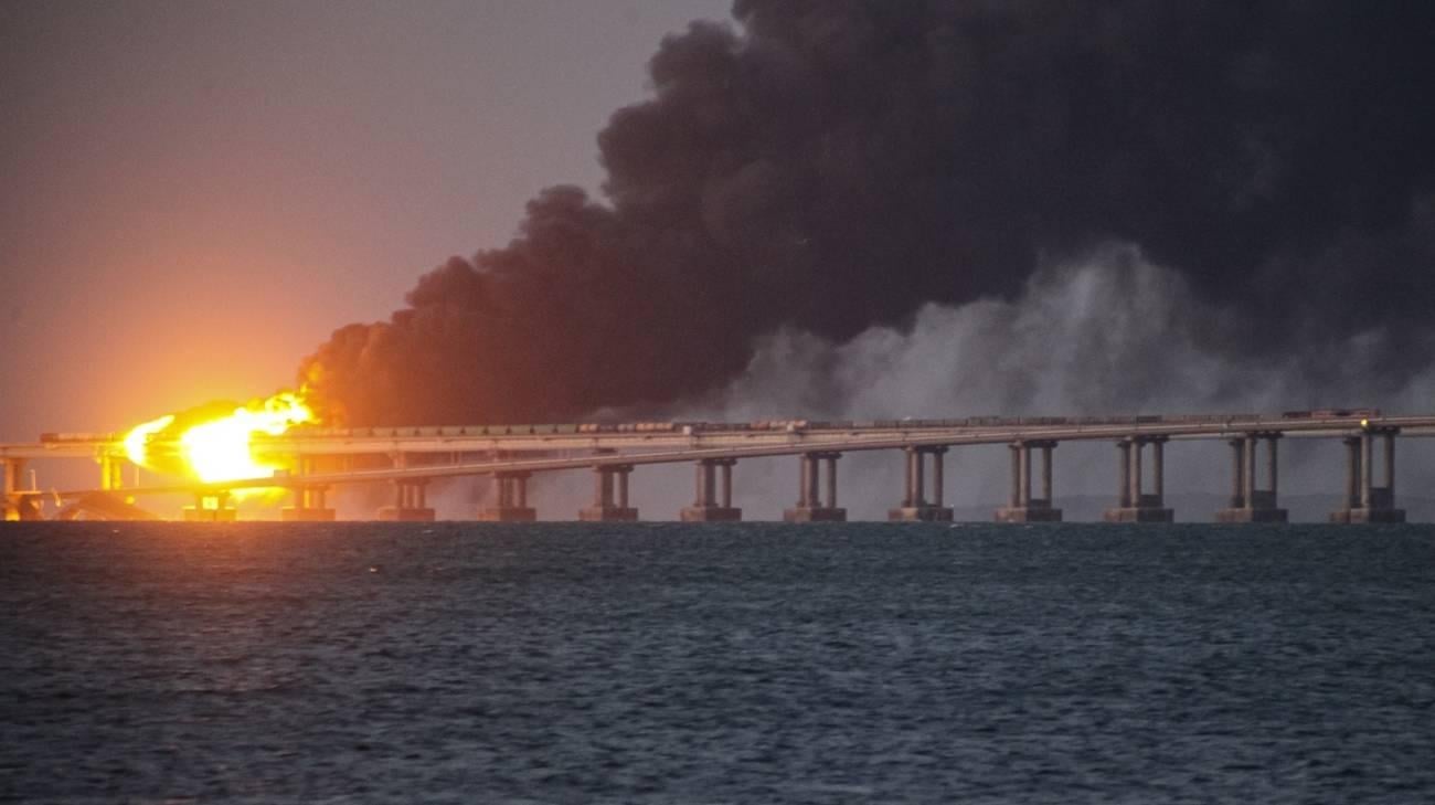 烏媒：克里米亞大橋傳出爆炸聲。(2022年10月8日。資料圖片)