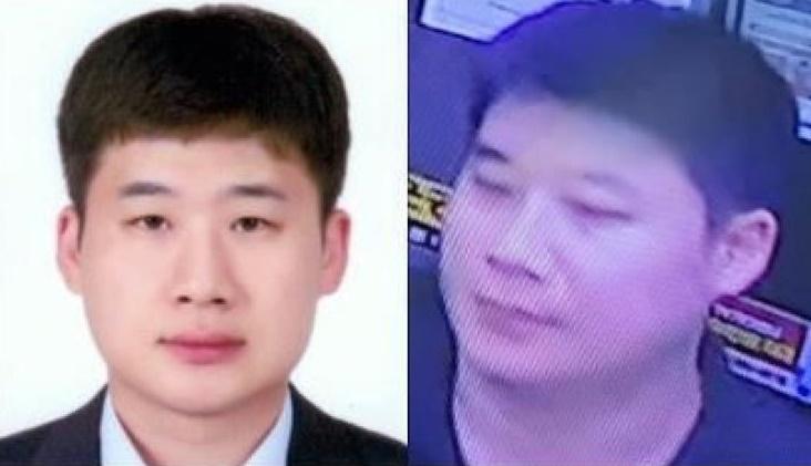 南韓首爾地鐵斬人案疑犯容貌曝光，據報曾搜尋本港荷里活廣場斬人案細節。(網上圖片)