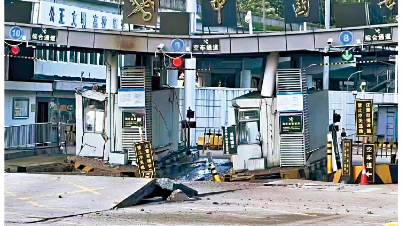 文錦渡口岸日前出現沉降問題